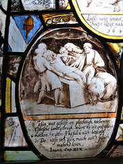 canterbury museum glass   (56) burial of christ glass, c17 dutch