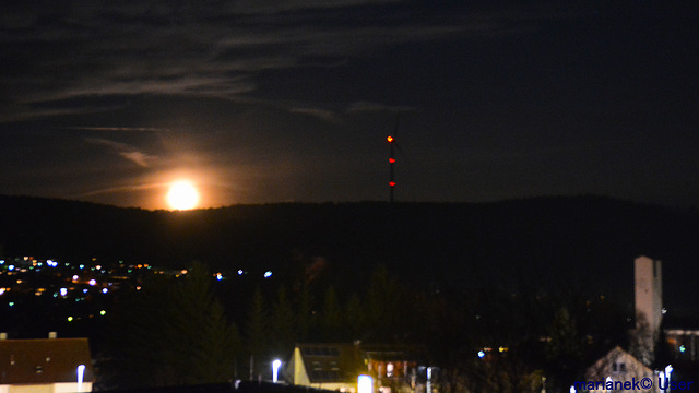 Full moon over Gaildorf