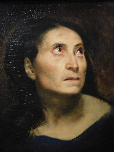 Detail of a Head of an Old Greek Woman by Delacroix in the Metropolitan Museum of Art, January 2019