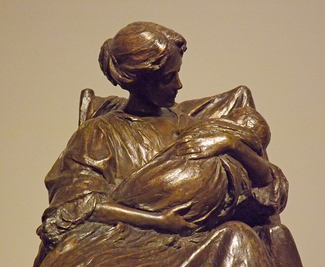 Detail of A Young Mother by Bessie Potter Vonnoh in the Metropolitan Museum of Art, February 2013