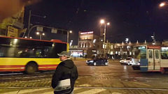 Trams passing Wroclaw Main Station