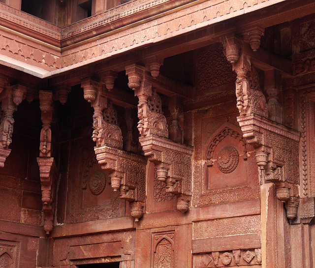 Agra Fort- Decorative Brackets at the Jahangiri Palace