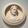 Bust of a Man by Della Robbia in the Getty Center, June 2016