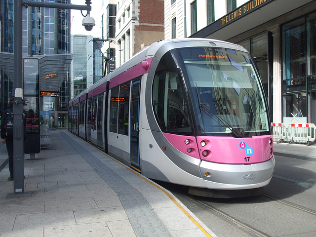 DSCF9467 Midland Metro tram set 17 in Birmingham - 19 Aug 2017