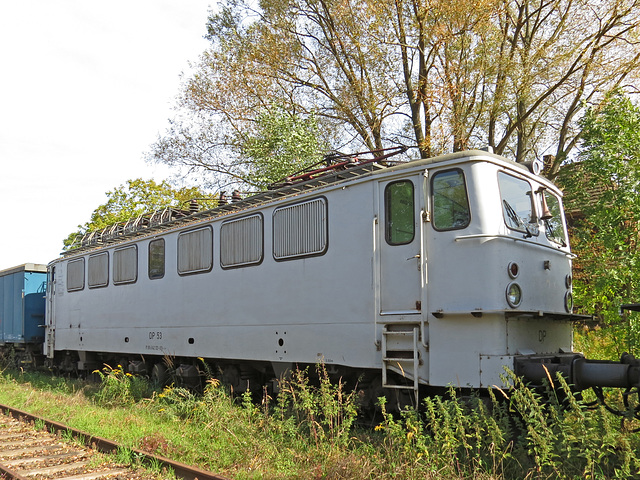DR E42, Deutsche Privatbahn GmbH DP53, abgestellt in Meyenburg, DB 142 132-0