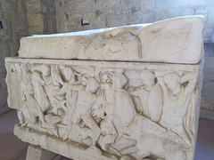 Musée archéologique de Split : sarcophage à la chasse du sanglier de Calydon.