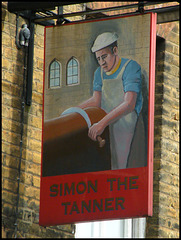Simon the Tanner pub sign
