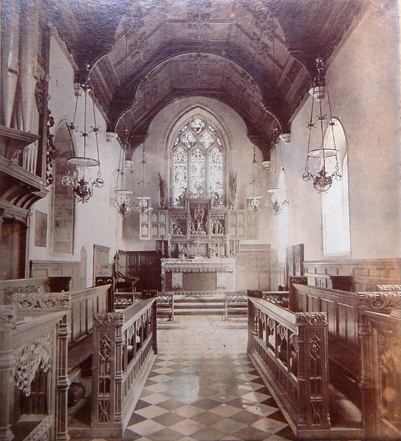 Victorian View of the Chancel,  St John the Baptist's Church, Stanford on Soar, Nottinghamshire