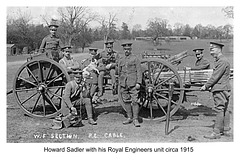 Howard Sadler with his Royal Engineers unit c1915