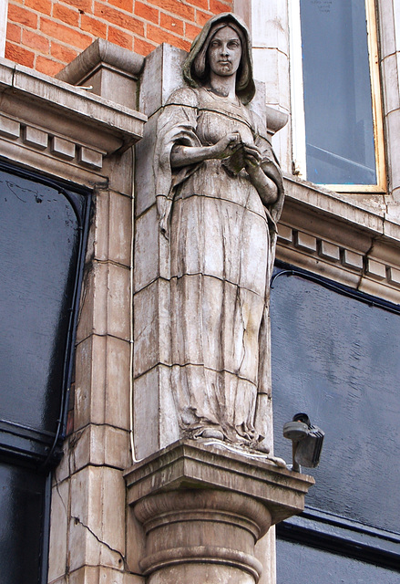 Terracotta Allergorical Figure by Gibbs and Canning, Digbeth Institute, Digbeth High Street, Birmingham