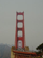 The Golden Gate Bridge ~ with smoke from the wildfires.