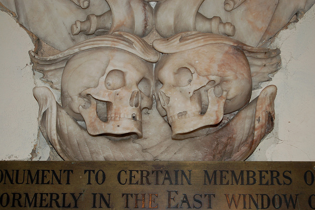 Detail of Lewes and Dashwood Memorial, St John the Baptist's Church, Stanford on Soar, Nottinghamshire