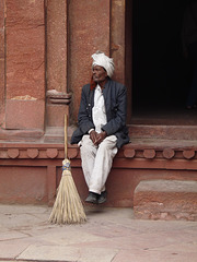 Agra Fort- Resting Sweeper