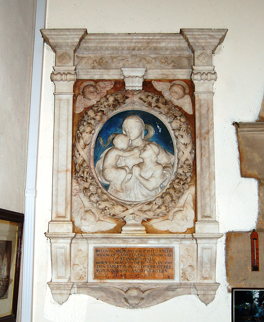Memorial to Edith Elizabeth Dashwood of Stanford Hall, St John the Baptist's Church, Stanford on Soar, Nottinghamshire