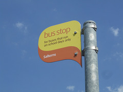 DSCF8792  Isle of Wight school bus stop sign - 6 Jul 2017