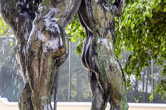 Detail of three figures fountain