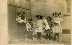 Five Girls with Dolls