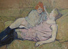 Detail of The Sofa by Lautrec in the Metropolitan Museum of Art, December 2023
