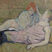 Detail of The Sofa by Lautrec in the Metropolitan Museum of Art, December 2023