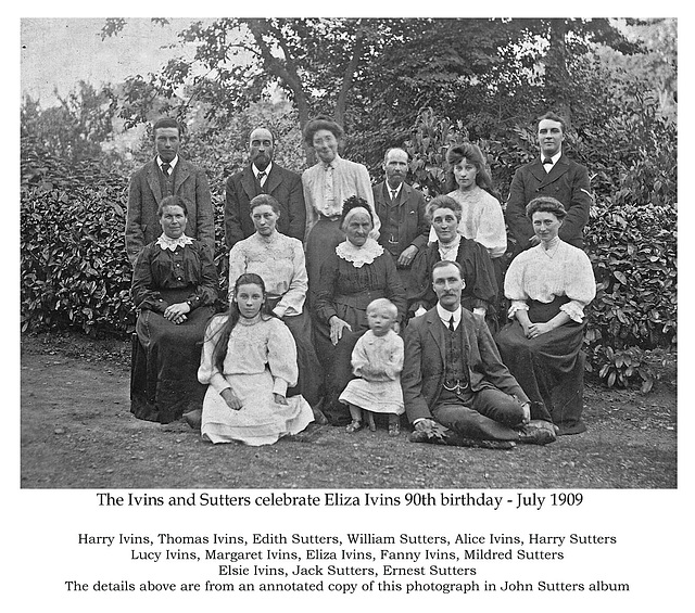 Eliza Ivins 90th Birthday July 1909