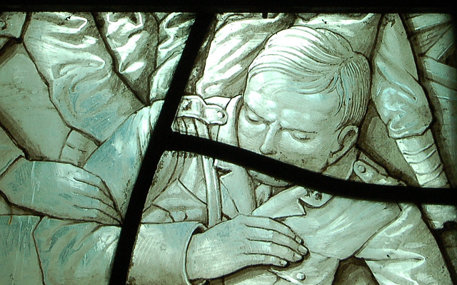 Detail of First World War Memorial Window, St Nicholas Church, Castle Gate, Nottingham