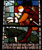 St Helen, Darley Dale, Derbyshire. Detail of Song of Solomon Window (detail), 1862.  Designed by Edward Burne-Jones (1833-1898) & William Morris (1834-1896).  Memorial Window to Raphael Gillum (1769-1860).