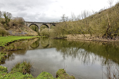 The River Wye and the Monsal Head Viaduct