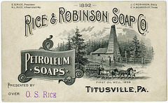 Petroleum Soaps, Rice and Robinson Soap Company, Titusville, Pennsylvania, 1892
