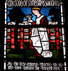 St Helen, Darley Dale, Derbyshire. Detail of Song of Solomon Window (detail), 1862.  Designed by Edward Burne-Jones (1833-1898) & William Morris (1834-1896).  Memorial Window to Raphael Gillum (1769-1860).