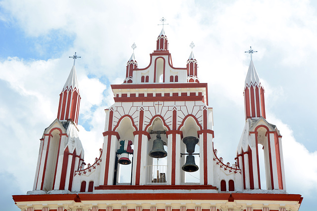 Mexico, The Bells of Iglesia de Mexicanos in San Cristobal de las Casas