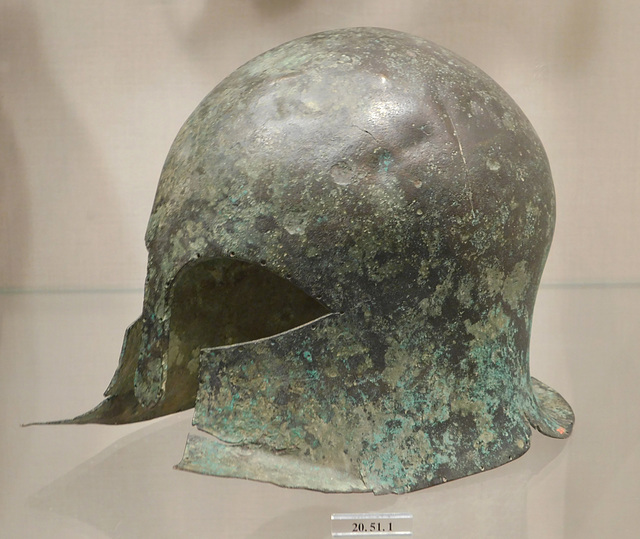 Bronze Helmet of Corinthian Type in the Metropolitan Museum of Art, March 2018