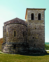 Pennabilli (RN). Loc: Ponte Messa; Pieve romanica (XII sec.) di San Pietro in Messa.  -  "St. Peter in Messa", Romanic Church (XII Century) in Ponte Messa of Pennabilli town.