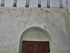 little tey church, essex (5) c14 murals over the south doorway