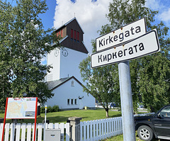 Kirkenes, Norwegian and Russian street sign