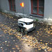 Delivery robot in action