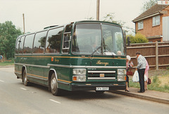 Barry's Coaches CFX 320T in Lower Brailes - 3 Jun 1993