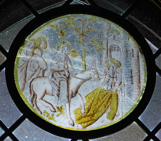 Entry into Jerusalem Stained Glass Roundel in the Cloisters, October 2017