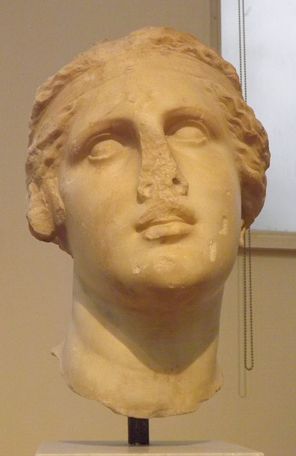 Head from the Acropolis Attributed to Skopas in the National Archaeological Museum in Athens, May 2014