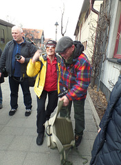 Gute Laune: Bei der Ankunft in Wernigerode