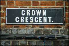 Crown Crescent street sign
