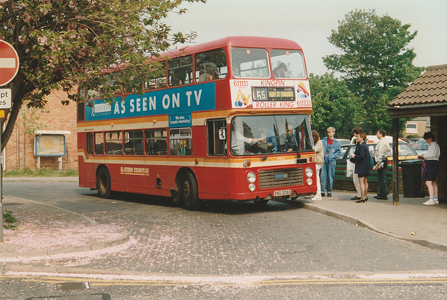 HBM: Eastern Counties XNG 206S in Mildenhall - 22 May 1993