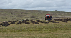 Peat harvesting in County Mayo