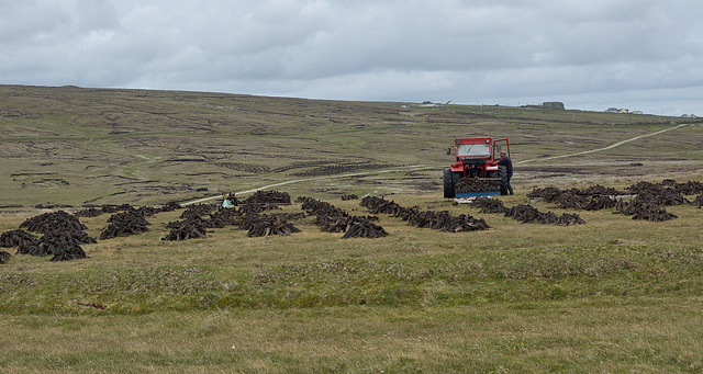Peat harvesting in County Mayo
