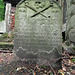 st margaret's church, barking, essex (7) c17 tombstone of jane younge +1689; skull, bones, hourglass