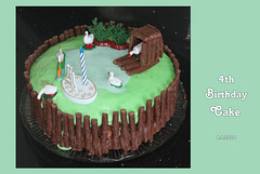 Grandson's pond & ducks 4th Birthday Cake - 2012