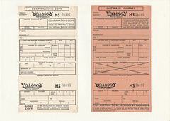 Yelloway coach ticket set - Parts 1, 2 of 4