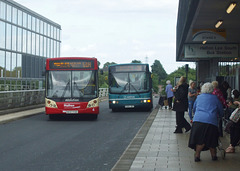 DSCF7749 Halton Borough Transport 4 (AE57 FAO) and Arriva 2499 (CX54 DKY) on the Runcorn Busway - 15 Jun 2017