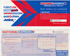 National Express coach ticket (R2605653) - Dec 2001