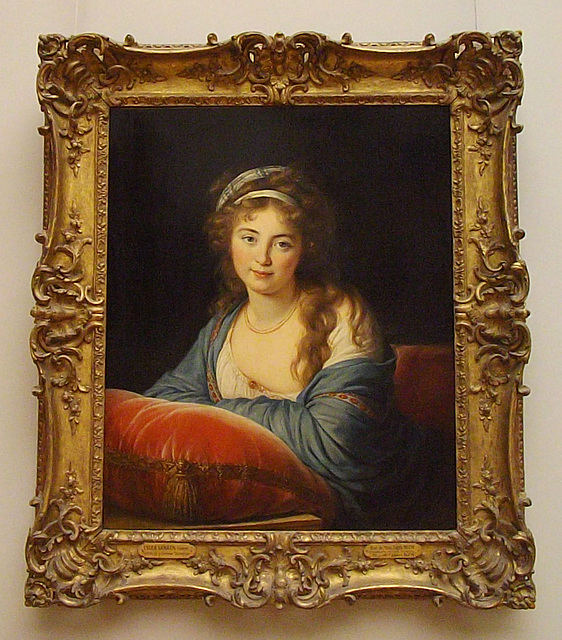 Portrait of the Countess Skavronskaia by Vigee-LeBrun in the Louvre, June 2014
