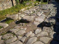 Stepping stones for pedestrians.